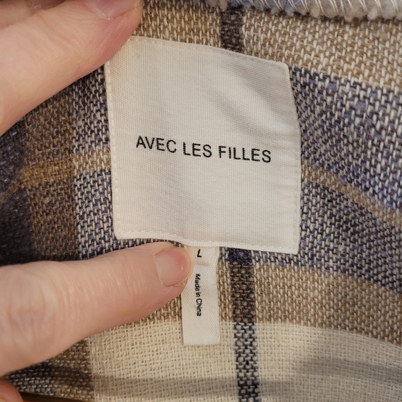 Avec les Filles plaid shacket - L. J51 - Picture 7 of 9
